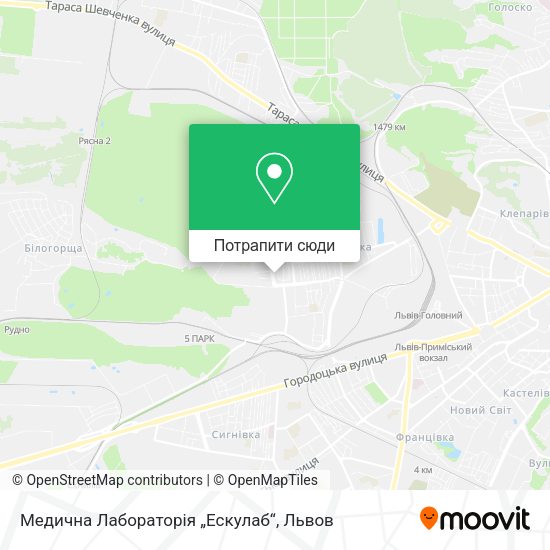 Карта Медична Лабораторія „Ескулаб“