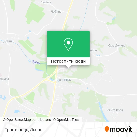 Карта Тростянець