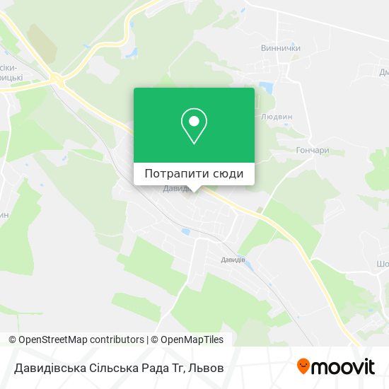 Карта Давидівська Сільська Рада Тг