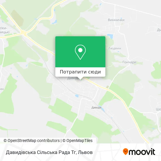Карта Давидівська Сільська Рада Тг