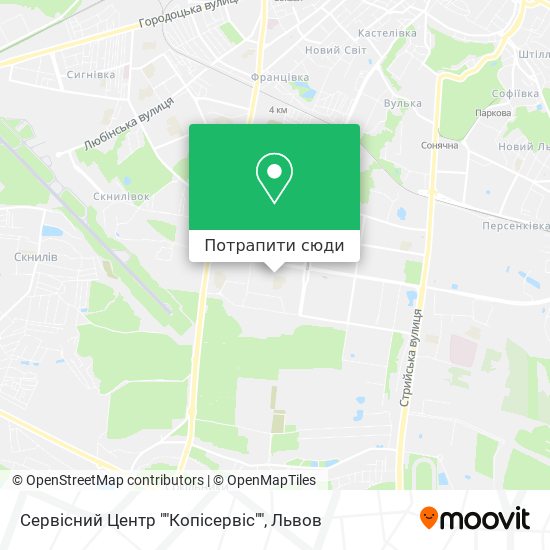 Карта Сервісний Центр ""Копісервіс""