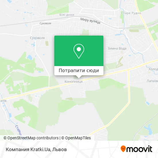 Карта Компания Kratki.Ua