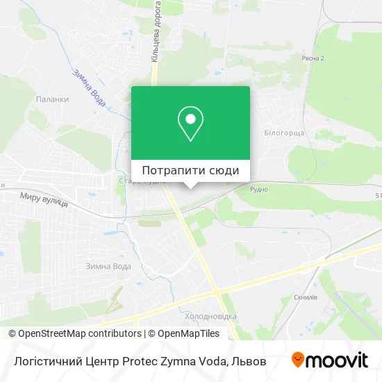Карта Логістичний Центр Protec Zymna Voda