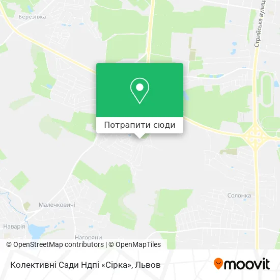 Карта Колективні Сади Ндпі «Сірка»