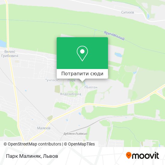Карта Парк Малиняк
