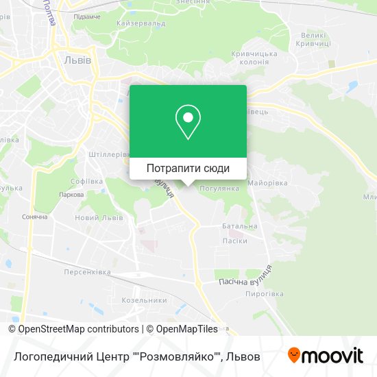 Карта Логопедичний Центр ""Розмовляйко""
