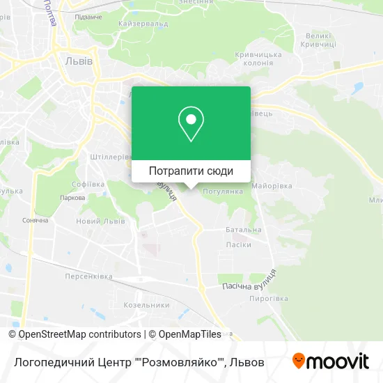Карта Логопедичний Центр ""Розмовляйко""