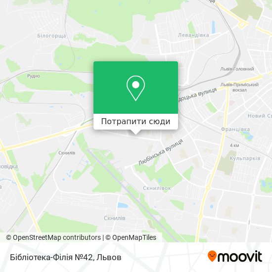 Карта Бібліотека-Філія №42