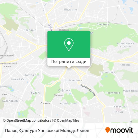 Карта Палац Культури Учнівської Молоді