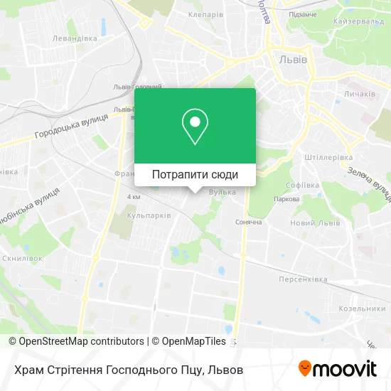 Карта Храм Стрітення Господнього Пцу