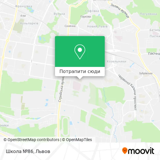 Карта Школа №86