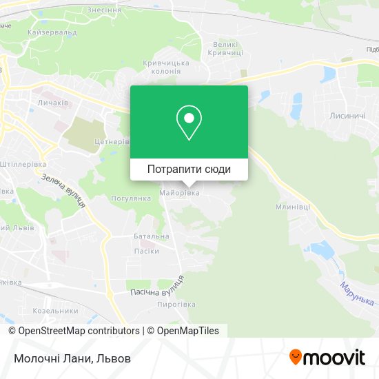 Карта Молочні Лани