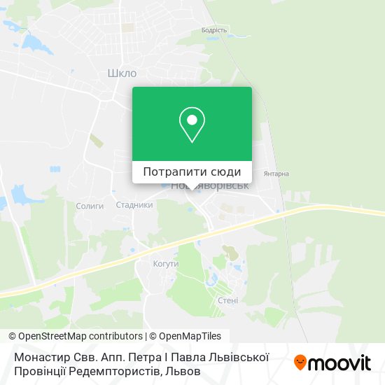 Карта Монастир Свв. Апп. Петра І Павла Львівської Провінції Редемптористів