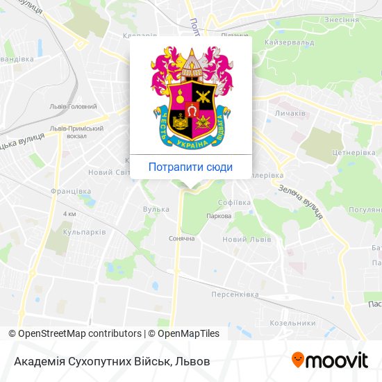 Карта Академія Сухопутних Військ