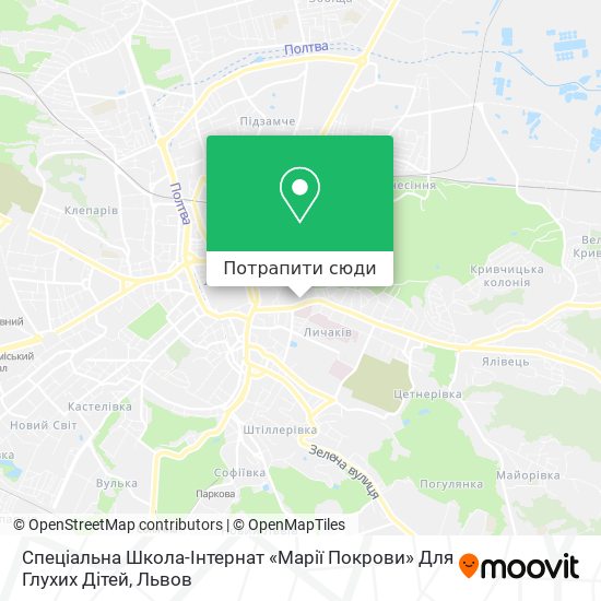 Карта Спеціальна Школа-Інтернат «Марії Покрови» Для Глухих Дітей