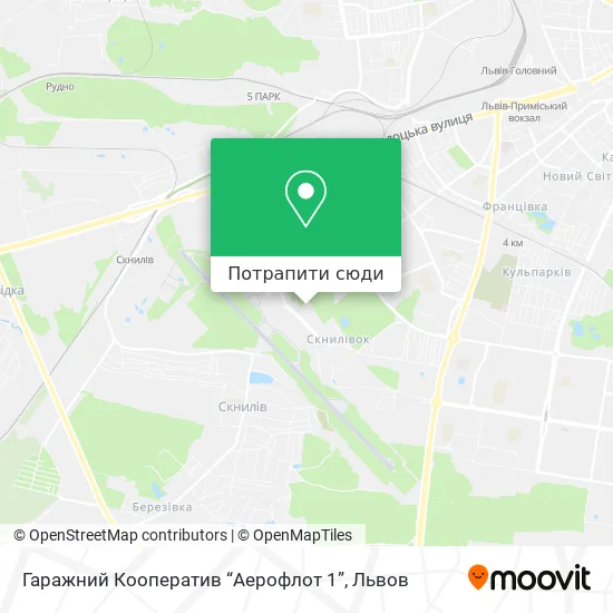 Карта Гаражний Кооператив “Аерофлот 1”