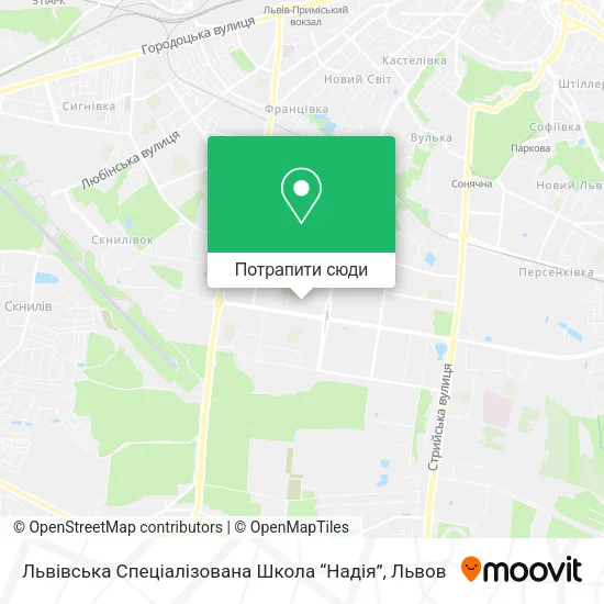 Карта Львівська Спеціалізована Школа “Надія”