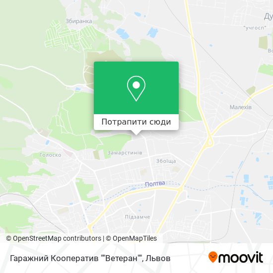 Карта Гаражний Кооператив ""Ветеран""