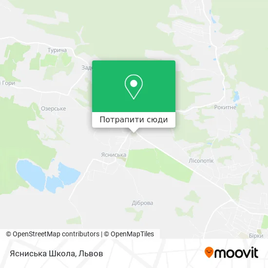 Карта Ясниська Школа