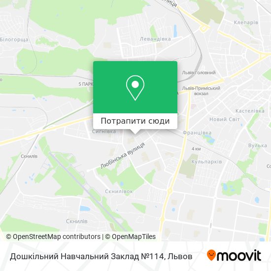 Карта Дошкільний Навчальний Заклад №114