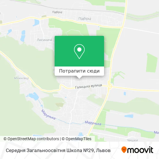Карта Середня Загальноосвітня Школа №29