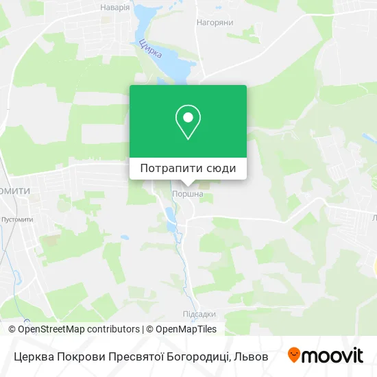 Карта Церква Покрови Пресвятої Богородиці