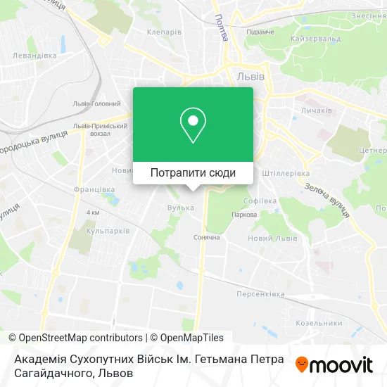 Карта Академія Сухопутних Військ Ім. Гетьмана Петра Сагайдачного