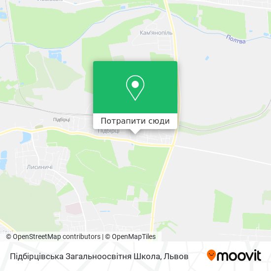 Карта Підбірцівська Загальноосвітня Школа