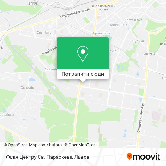 Карта Філія Центру Св. Параскевії