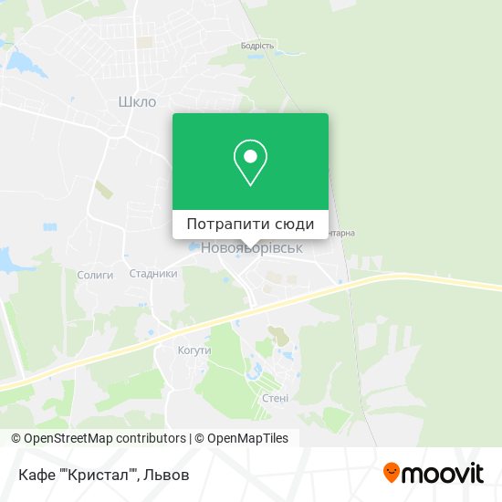 Карта Кафе ""Кристал""