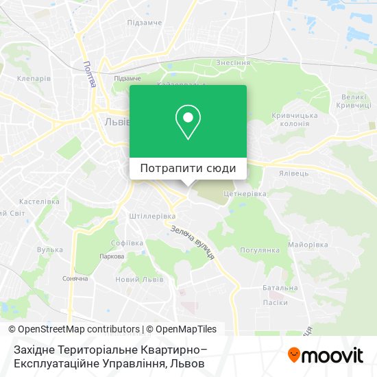 Карта Західне Територіальне Квартирно–Експлуатаційне Управління