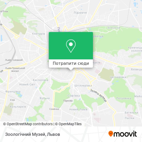 Карта Зоологічний Музей