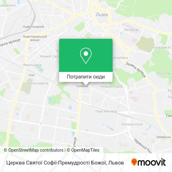 Карта Церква Святої Софії-Премудрості Божої