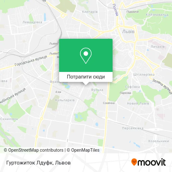 Карта Гуртожиток Лдуфк