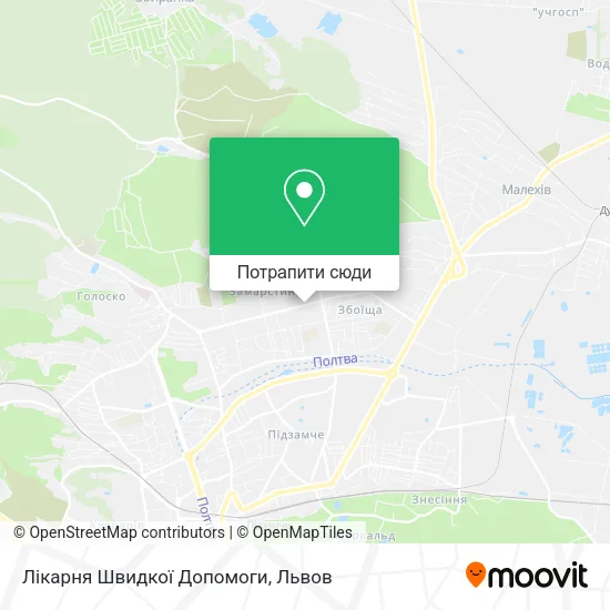 Карта Лікарня Швидкої Допомоги