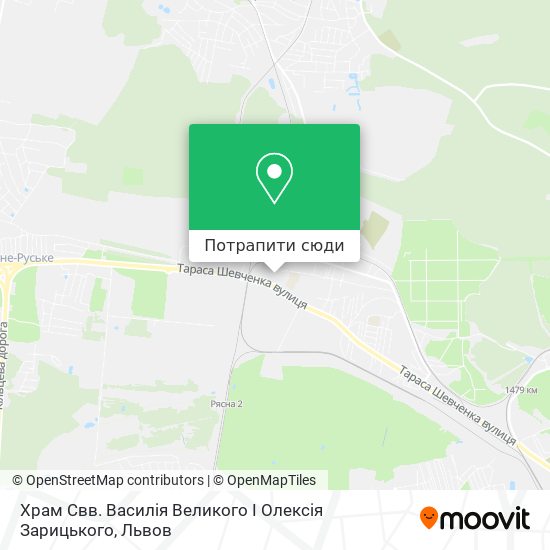 Карта Храм Свв. Василія Великого І Олексія Зарицького