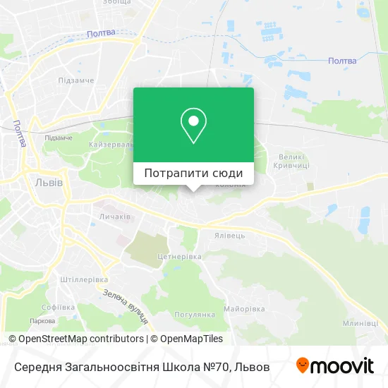 Карта Середня Загальноосвітня Школа №70
