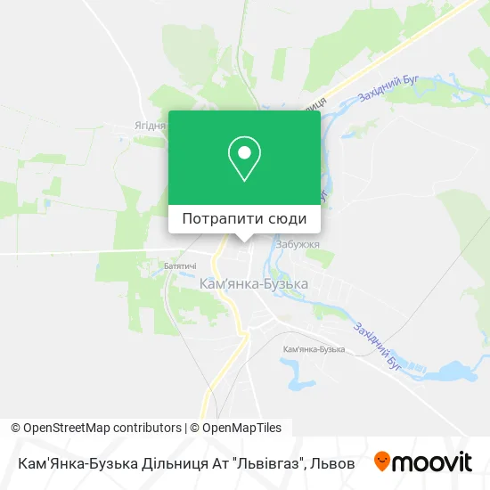Карта Кам'Янка-Бузька Дільниця Ат ''Львівгаз''
