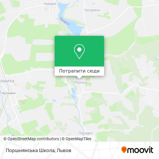 Карта Поршнянська Школа