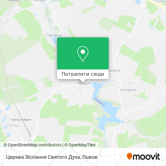 Карта Церква Зіслання Святого Духа