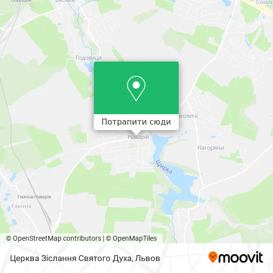 Карта Церква Зіслання Святого Духа