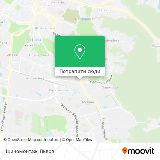 Карта Шиномонтаж