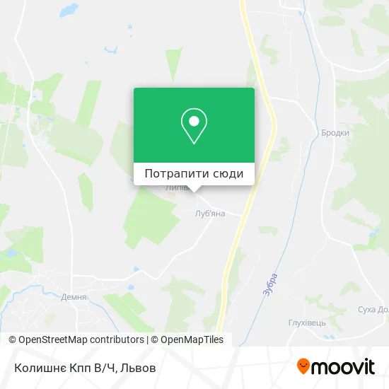 Карта Колишнє Кпп В/Ч