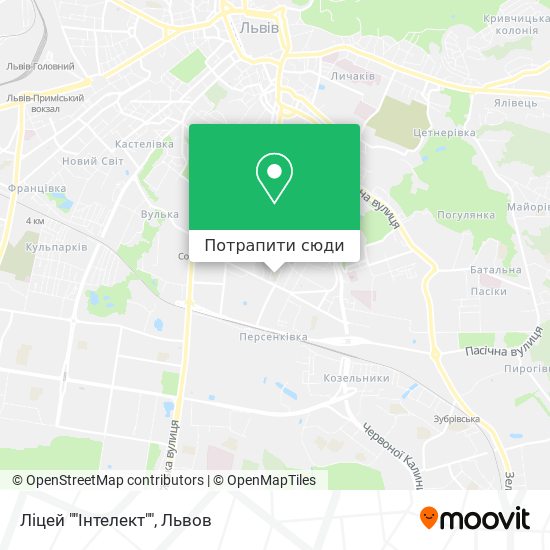 Карта Ліцей ""Інтелект""