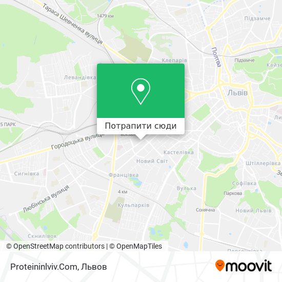 Карта Proteininlviv.Com