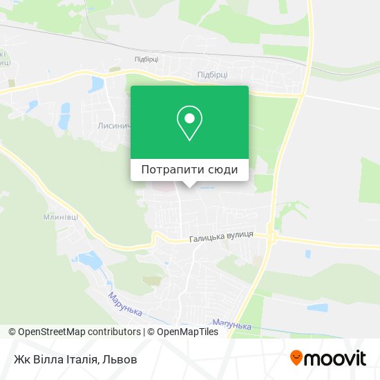 Карта Жк Вілла Італія