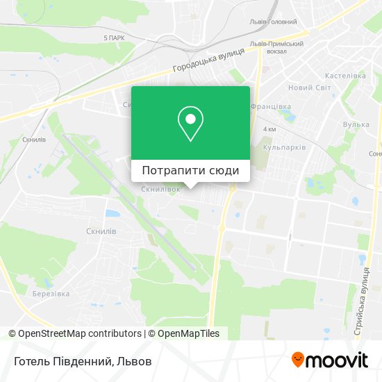 Карта Готель Південний