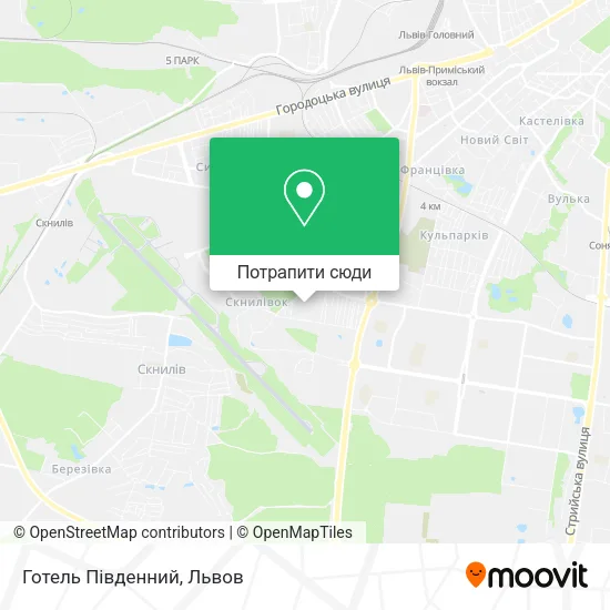 Карта Готель Південний