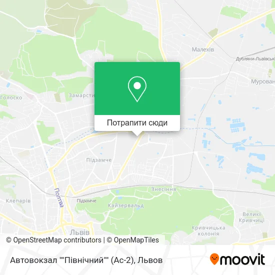 Карта Автовокзал ""Північний"" (Ас-2)