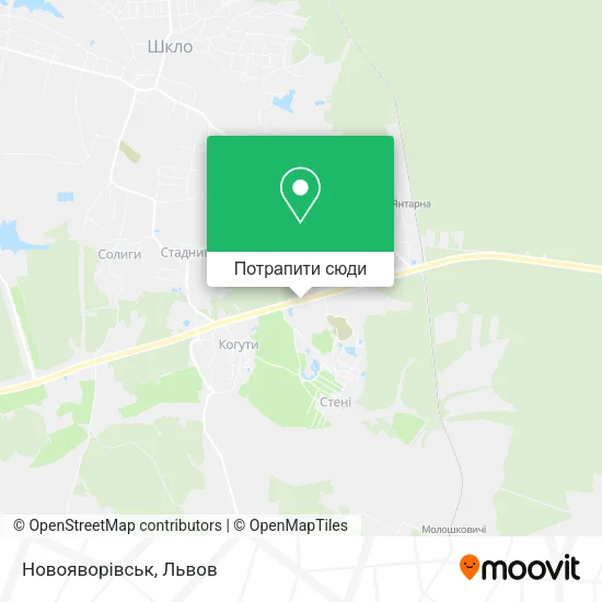 Карта Новояворівськ